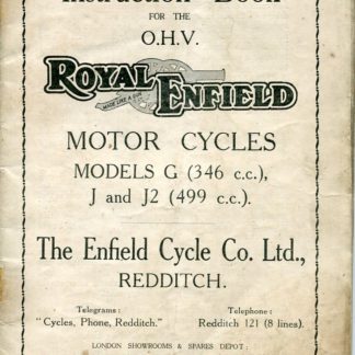 Royal Enfield models G, J and J2